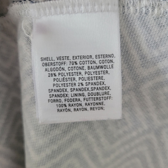 Anthropologie Matilde‎ Dress Navy & White Criss Cross Open Back Fit & Flare Sz 2 - Picture 7 of 12